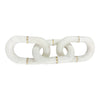 Marble 14" Chain Decor, White