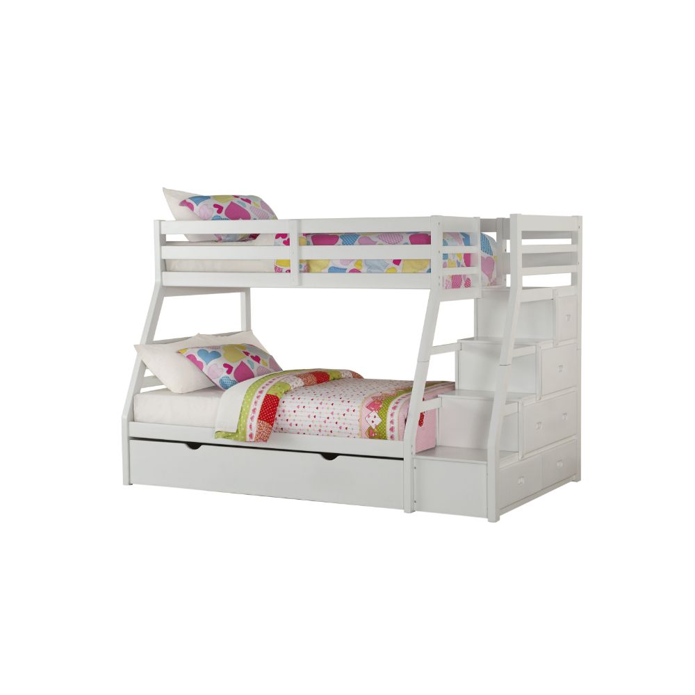 Jason Bunk Bed (T/F) W/Trundle (Full) & Storage