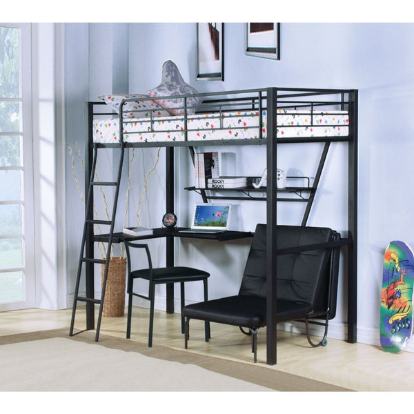 Senon Twin Loft Bed W/Desk