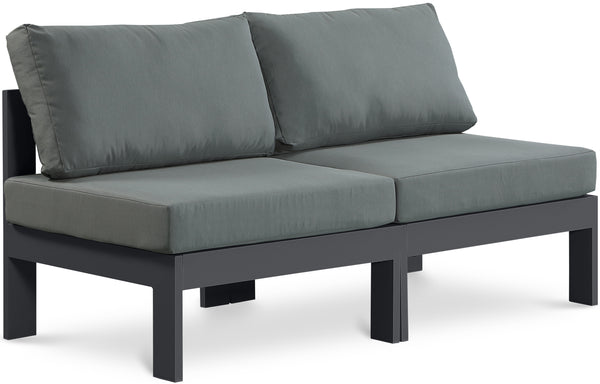 Nizuc Grey Water Resistant Fabric Outdoor Patio Modular Sofa