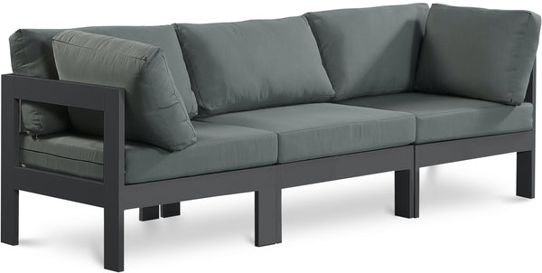 Nizuc Grey Water Resistant Fabric Outdoor Patio Modular Sofa