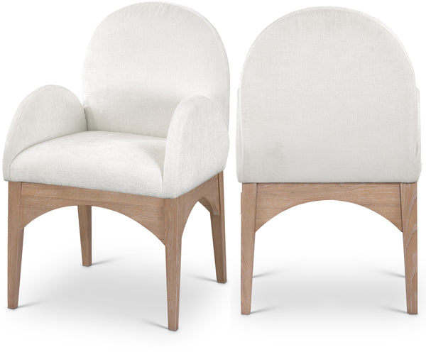 Waldorf Cream Chenille Fabric Dining Chair