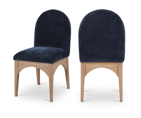 Waldorf Navy Chenille Fabric Dining Chair