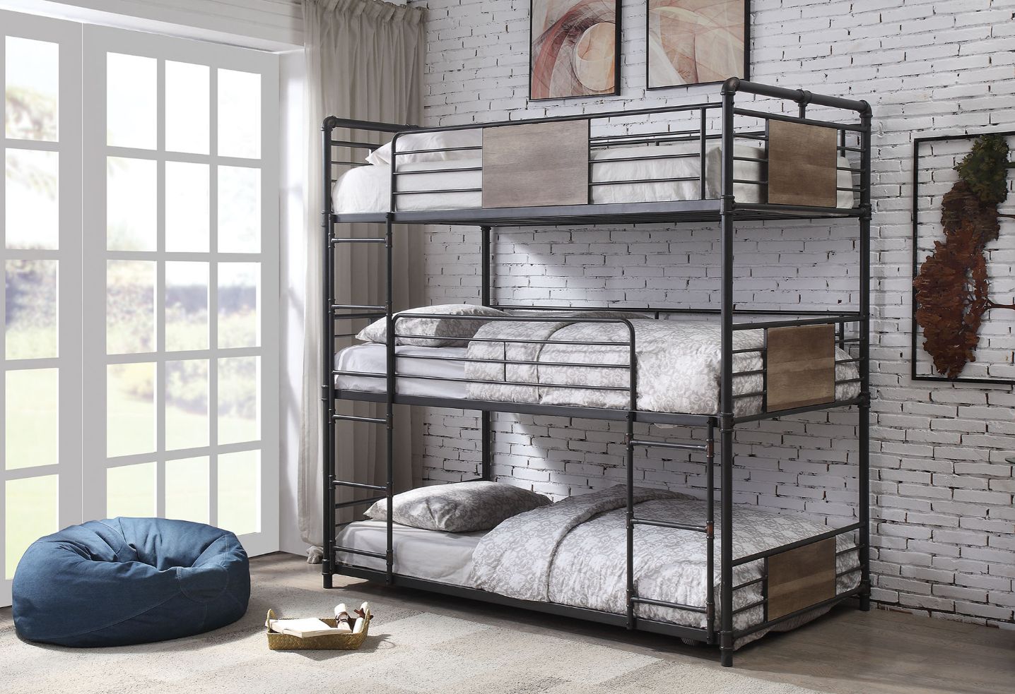 Brantley Triple Bunk Bed - Twin