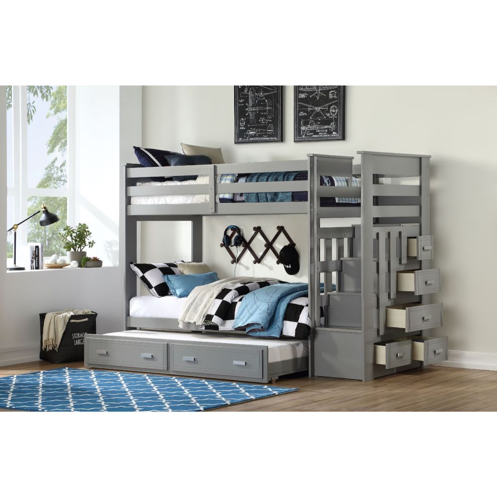 Allentown Bunk Bed (T/T) W/Trundle &Storage