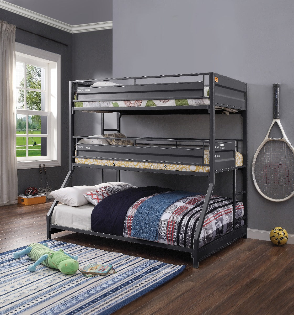 Cargo Twin/Twin/Full Triple Bunk Bed