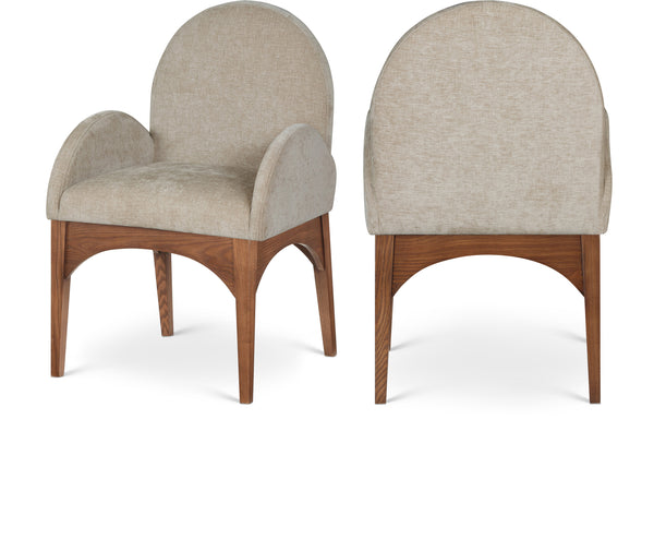 Waldorf Beige Chenille Fabric Dining Chair