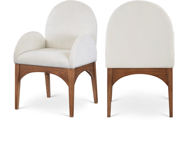 Waldorf Cream Chenille Fabric Dining Chair