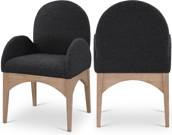 Waldorf Black Boucle Fabric Dining Chair