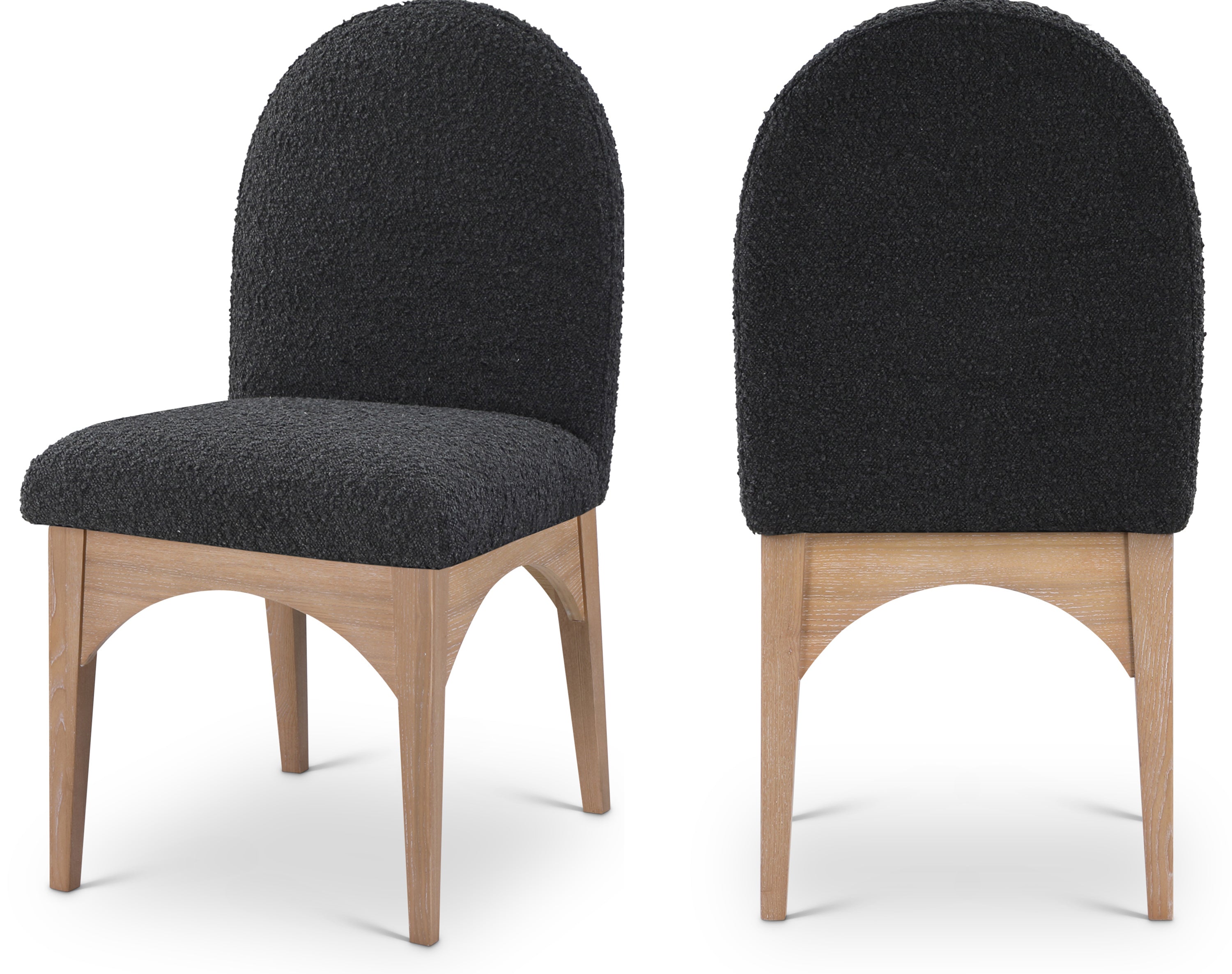 Waldorf Black Boucle Fabric Dining Chair