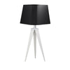 Metal 24" Tripod Table Lamp, White/black