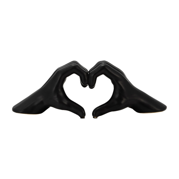 5" Hand-heart, Black