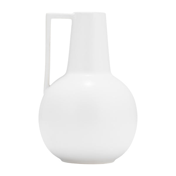 Cer, 9",vase,white