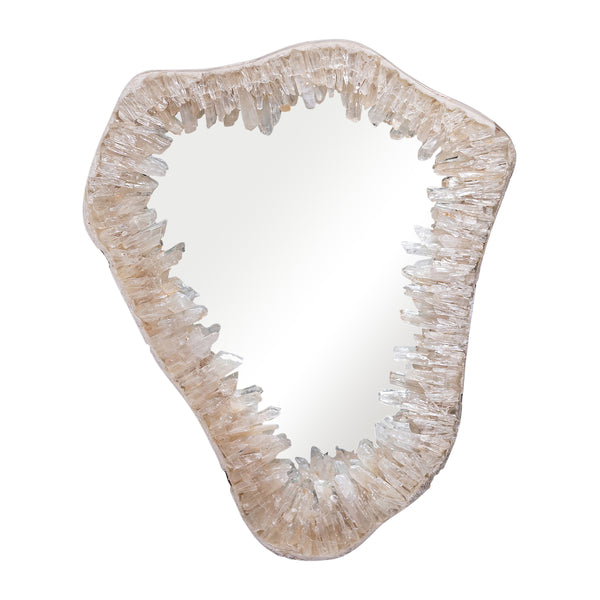 Quartz, 25" Organic Mirror, Ivory