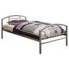 Baines Twin Metal Bed with Arched Headboard Silver