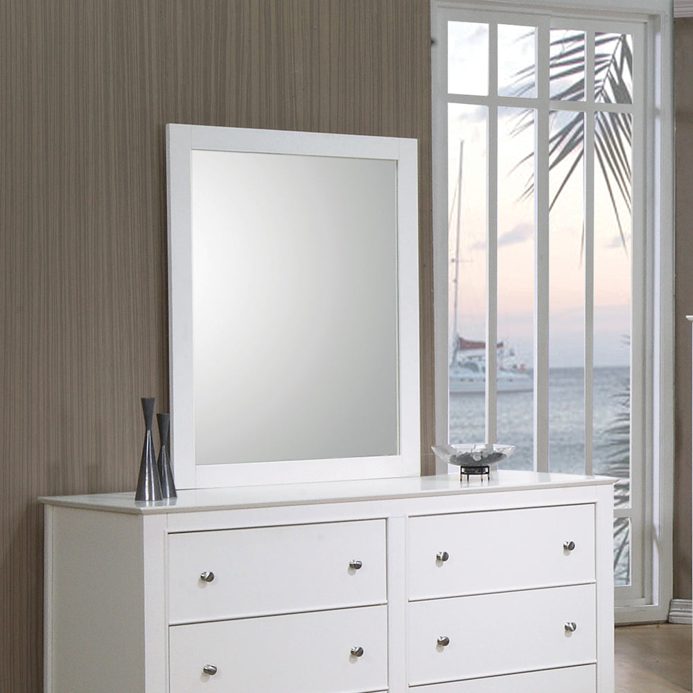 Selena Rectangular Dresser Mirror Cream White