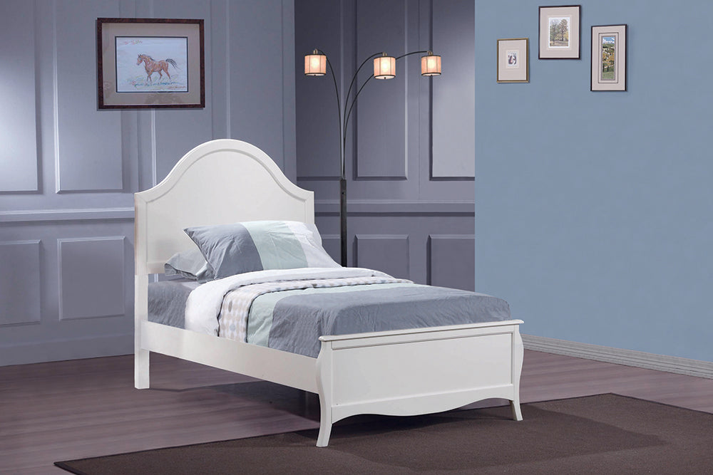 Dominique Twin Panel Bed Cream White