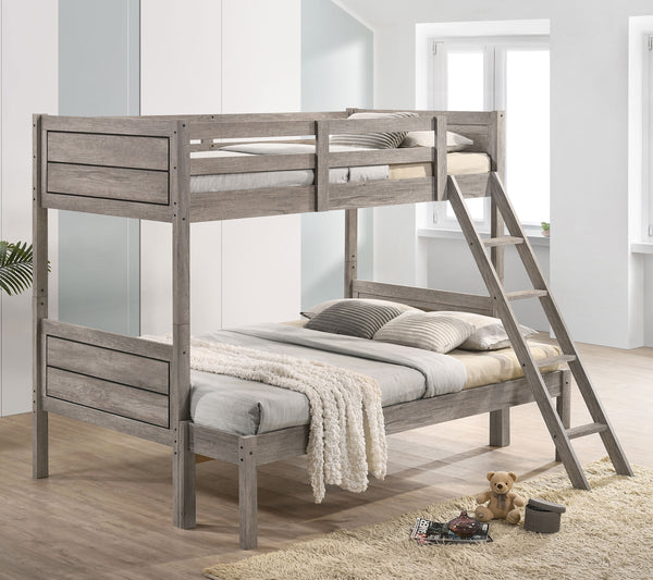 Ryder Twin Over Full Bunk Bed Weathered Taupe