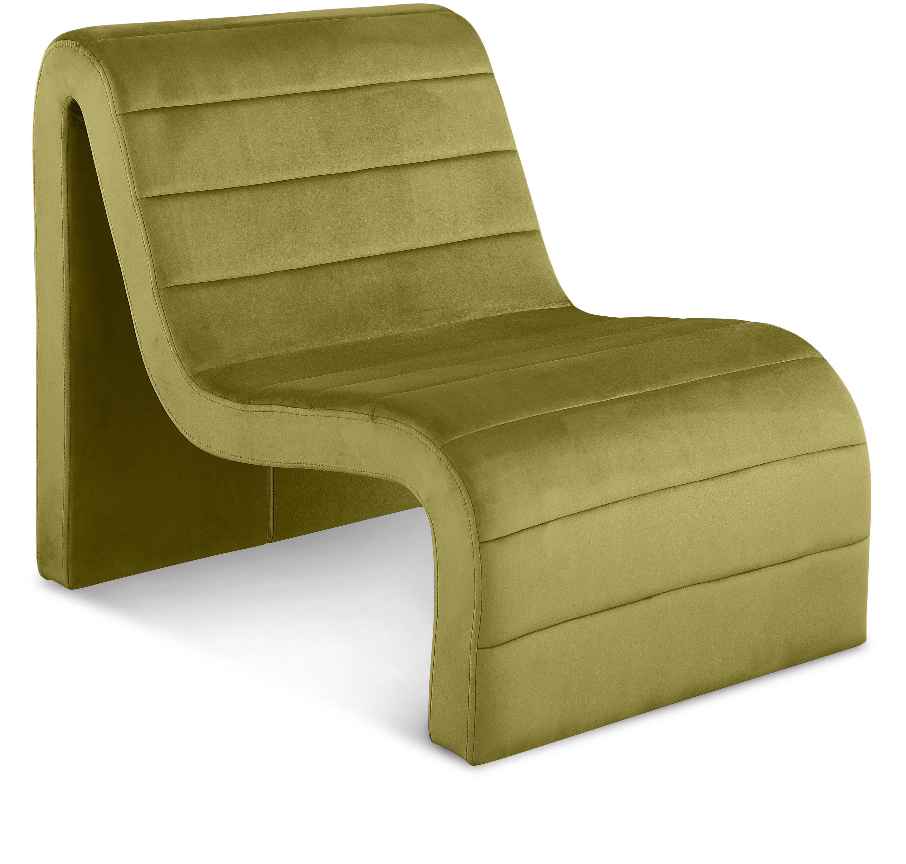 Ivy Olive Velvet Accent Chair