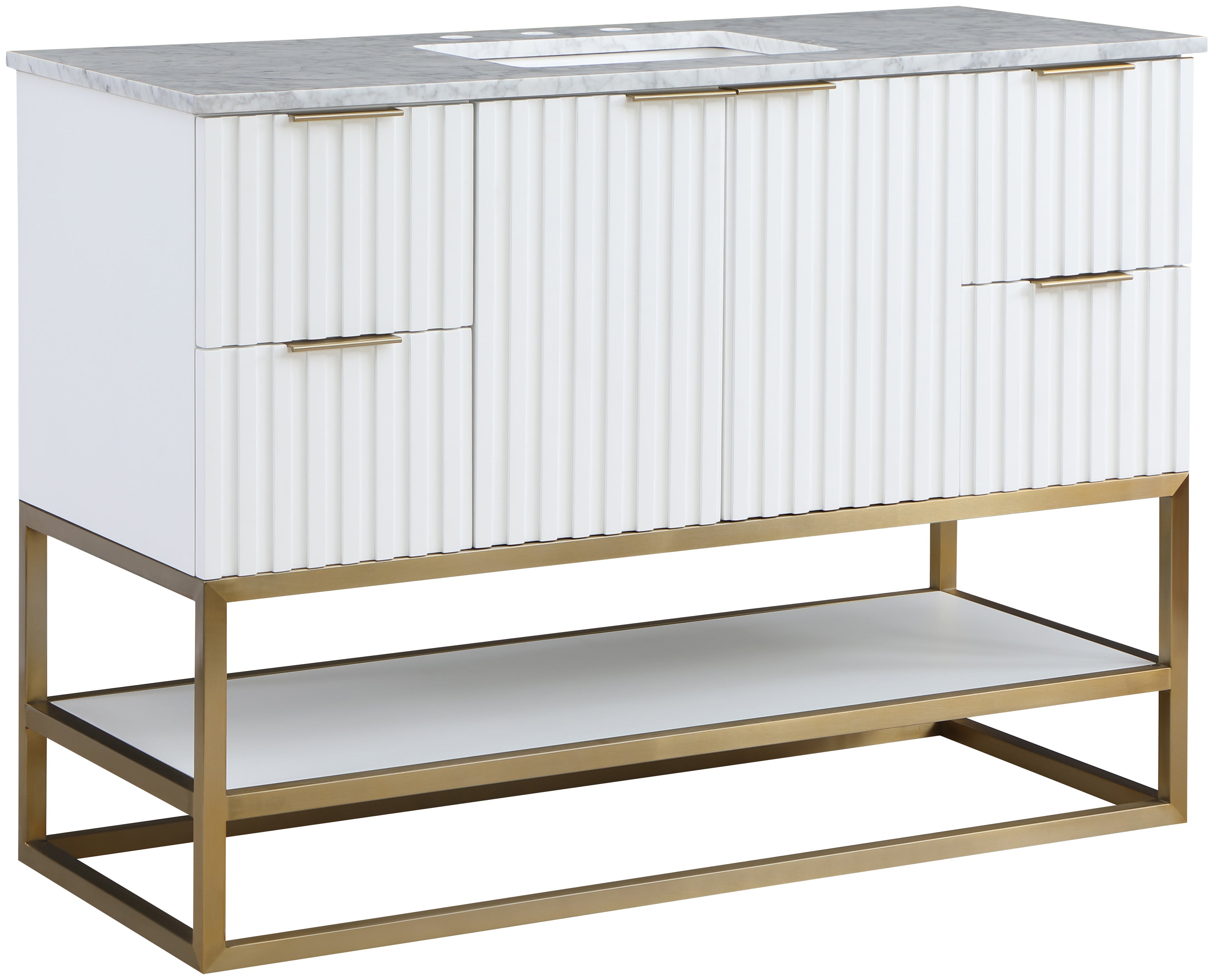 Monad White Bathroom Vanity