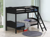 Arlo Twin Over Twin Bunk Bed with Ladder Black