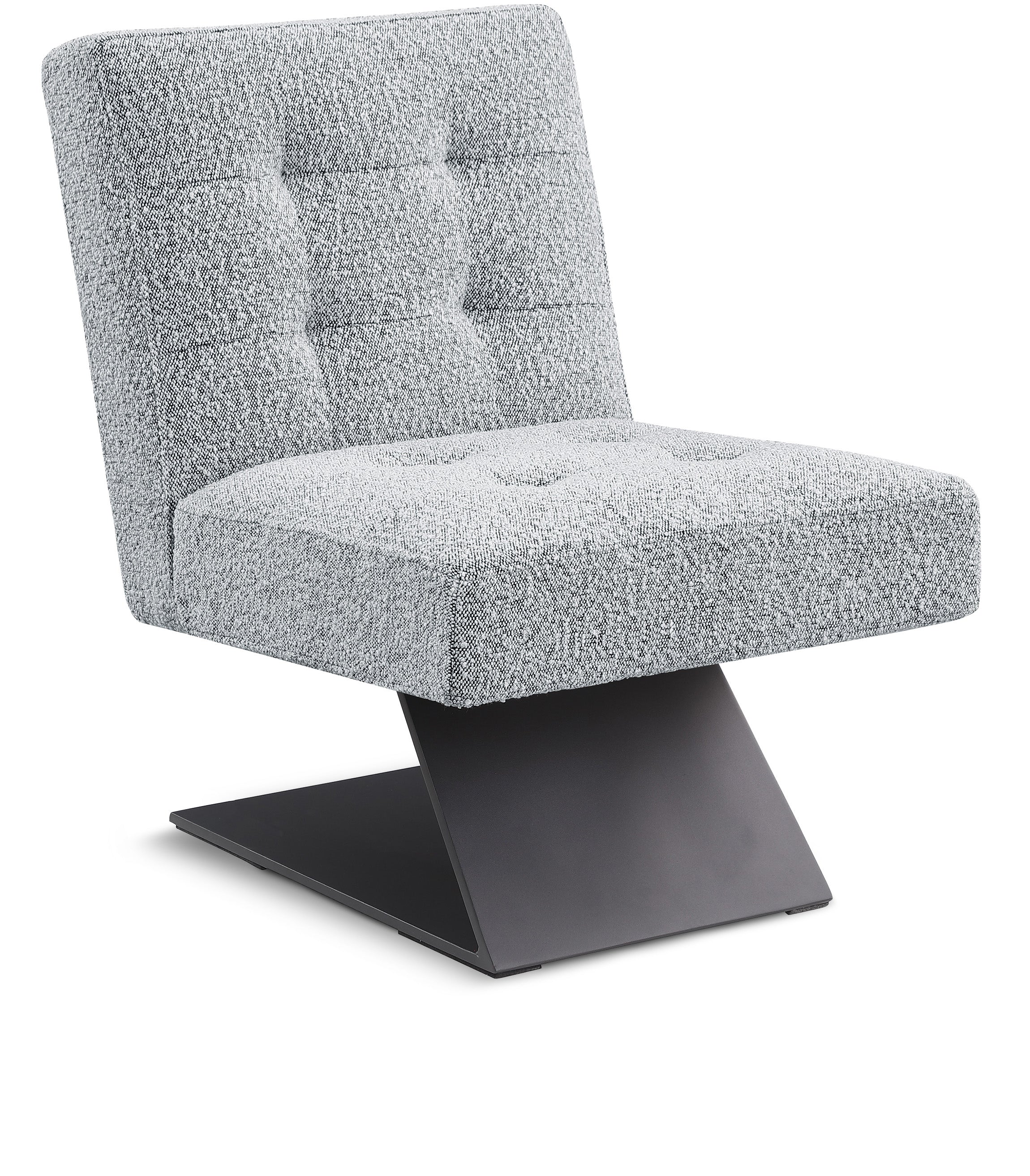Zeal Grey Boucle Fabric Accent Chair