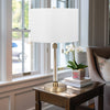 Glass 27" Chain Pull Table Lamp, Gold