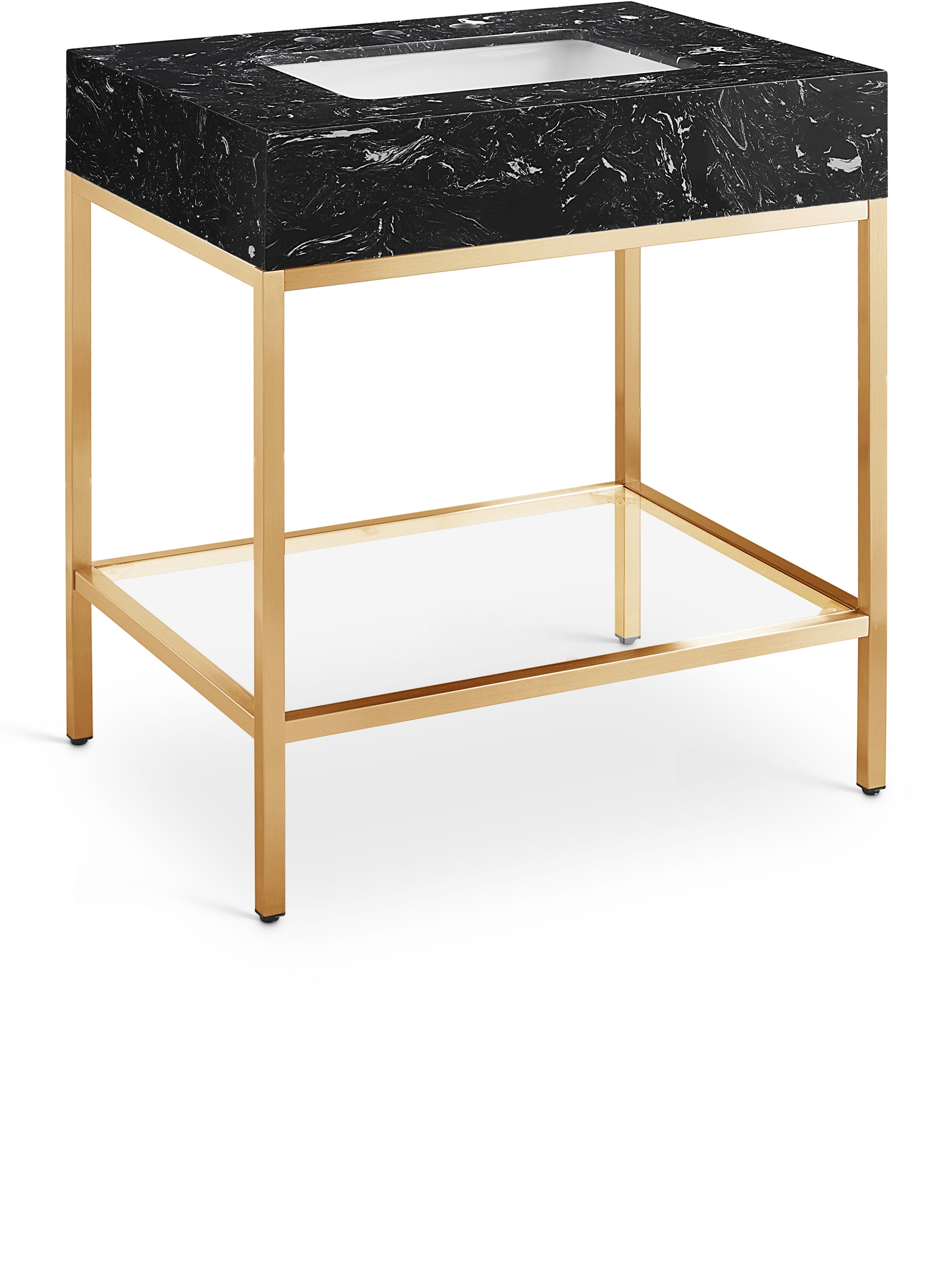 Marmo Black Engineered Marble Bathroom Vanity