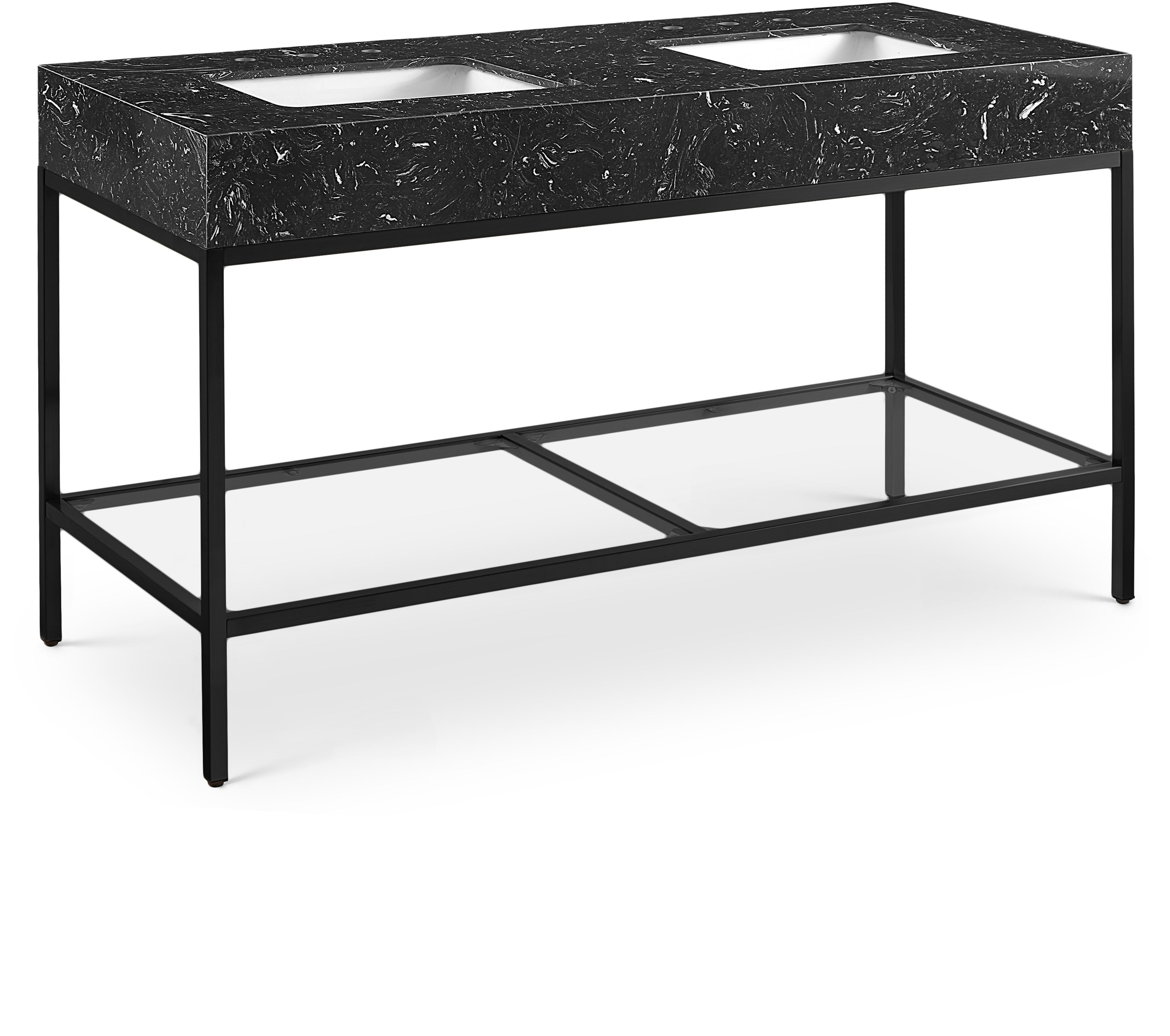 Marmo Black Engineered Marble Bathroom Vanity