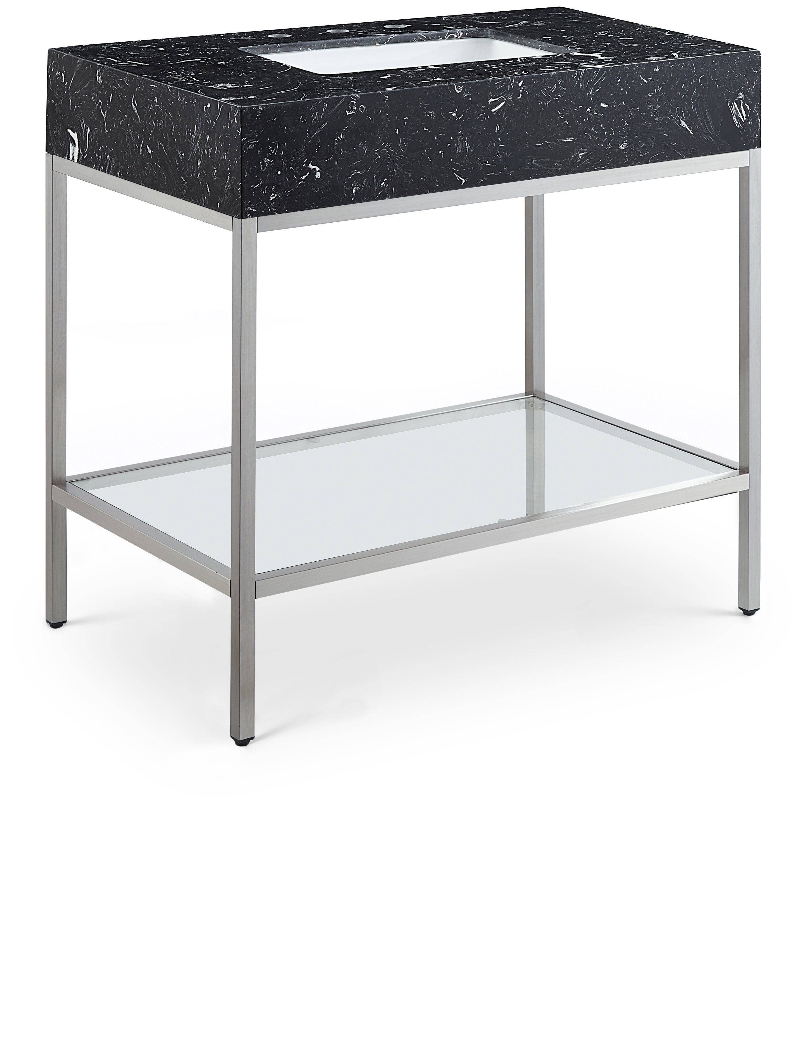 Marmo Black Engineered Marble Bathroom Vanity