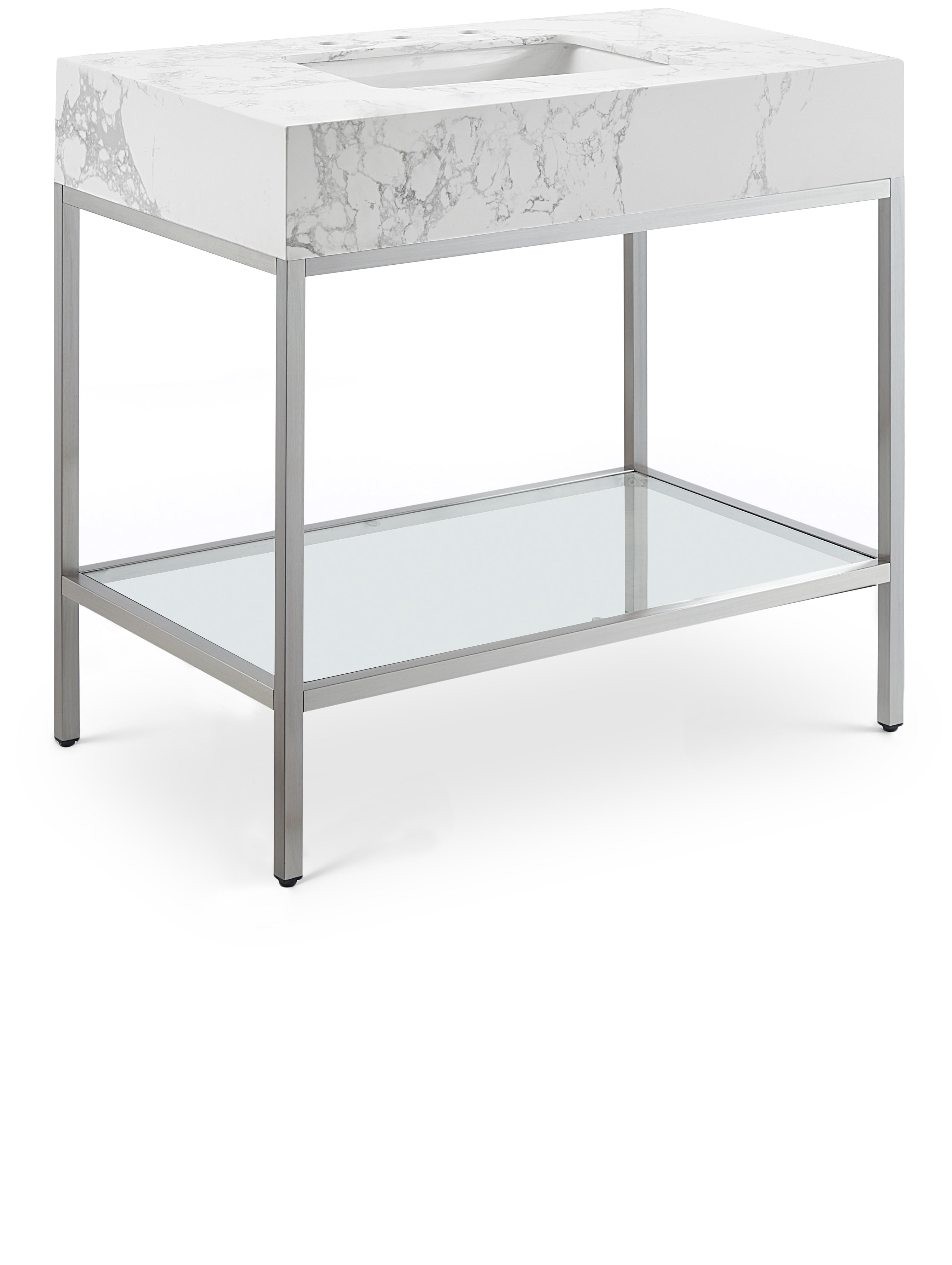 Marmo White Engineered Marble Bathroom Vanity