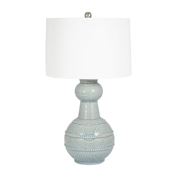 Ceramic 28" Bottle Table Lamp, Blue