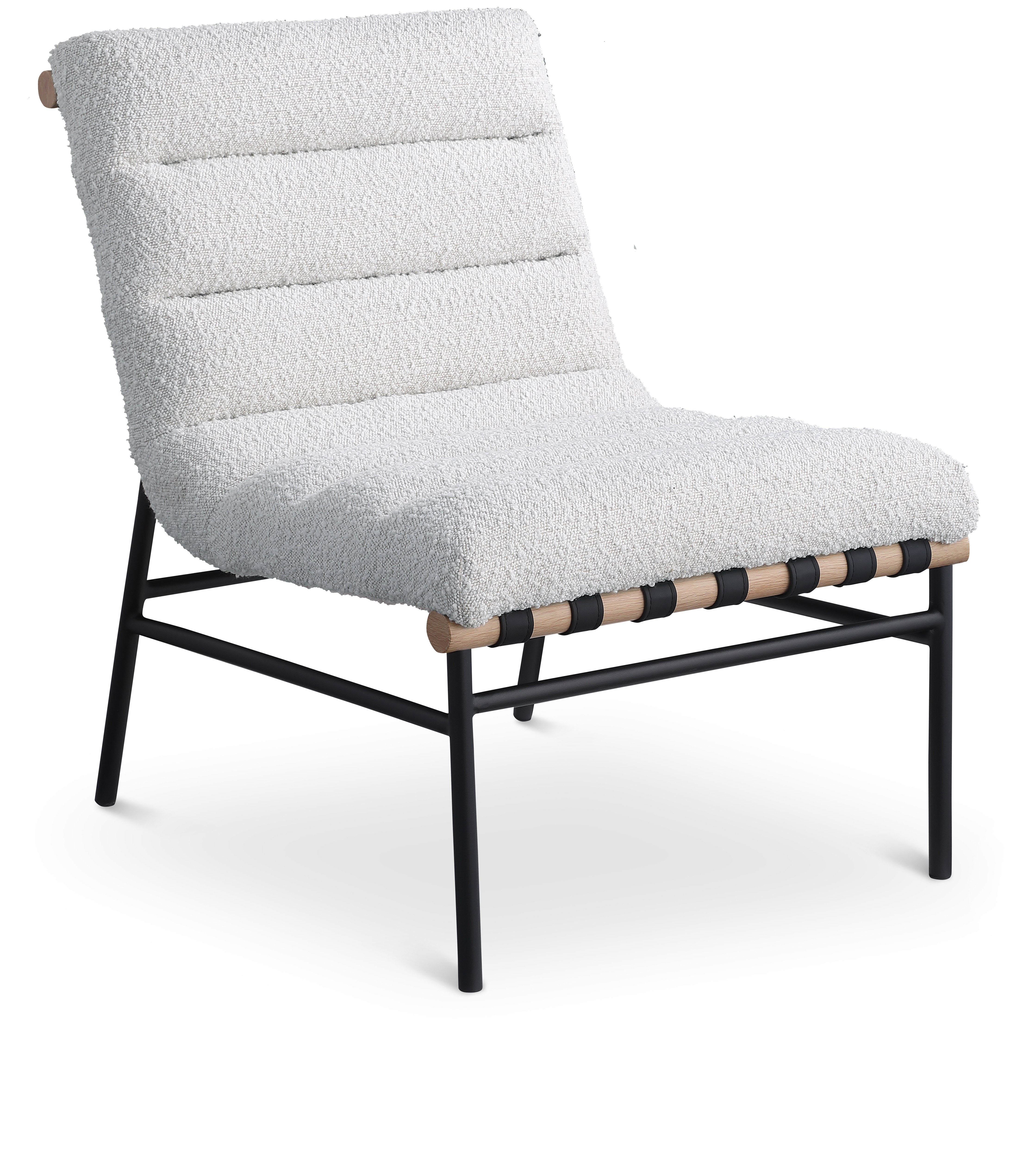 Burke Cream Boucle Fabric Accent Chair