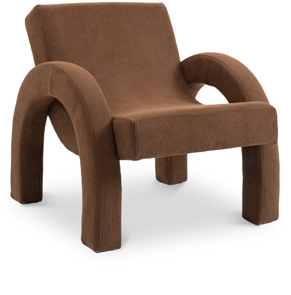 Corduroy Brown Corduroy Fabric Accent Chair