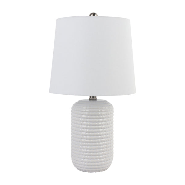 Ceramic 22" Table Lamp, Ivory