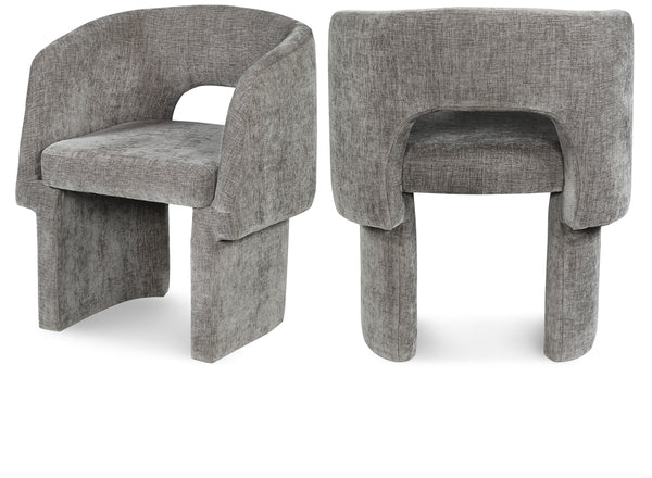 Emmet Grey Chenille Fabric Dining Chair / Accent Chair