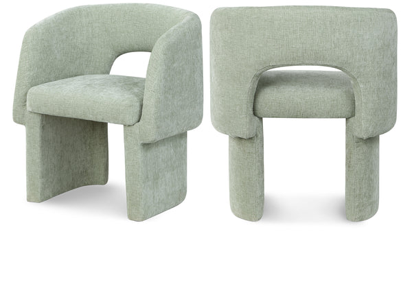 Emmet Mint Chenille Fabric Dining Chair / Accent Chair