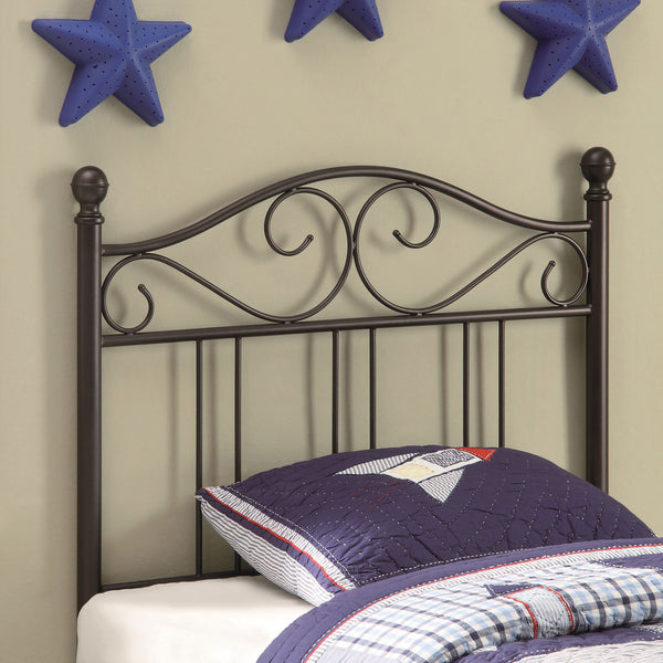 Ellis Scroll Twin Headboard Dark Bronze