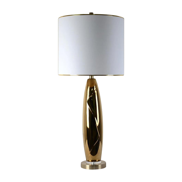 Ceramic 35" Slim Table Lamp, Gold