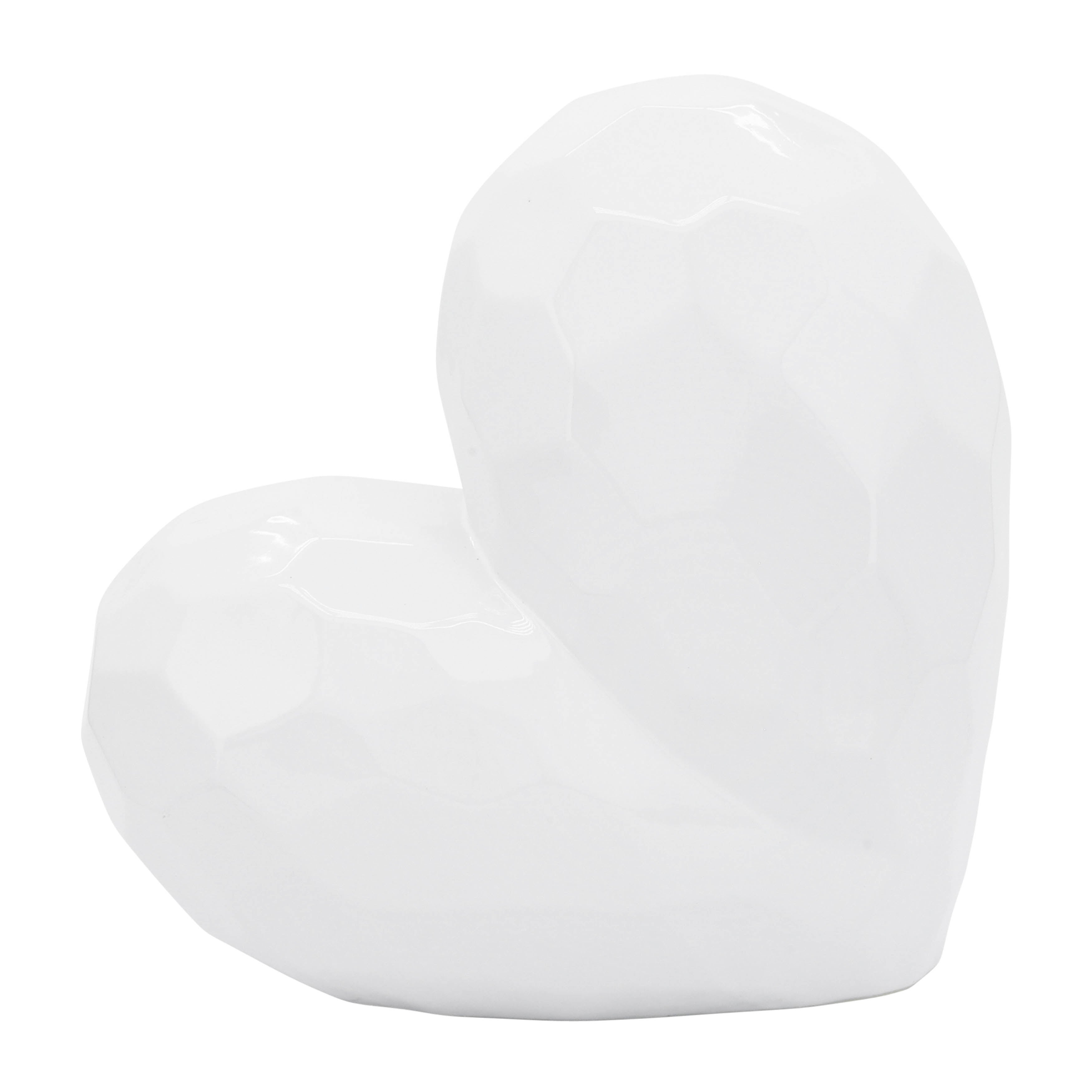 White Ceramic Heart, 11