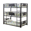 Rogen Full Triple Bunk Bed Dark Bronze