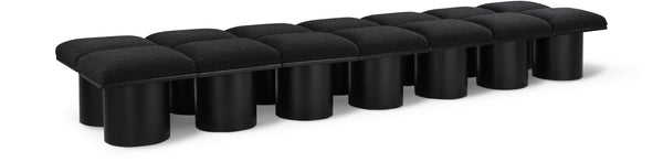 Pavilion Black Boucle Fabric Bench