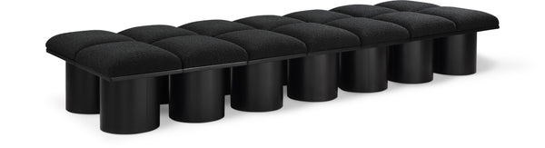 Pavilion Black Boucle Fabric Bench