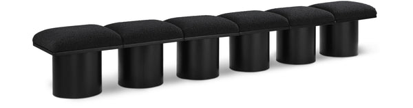 Pavilion Black Boucle Fabric Bench