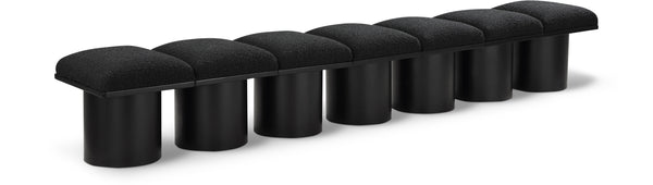 Pavilion Black Boucle Fabric Bench