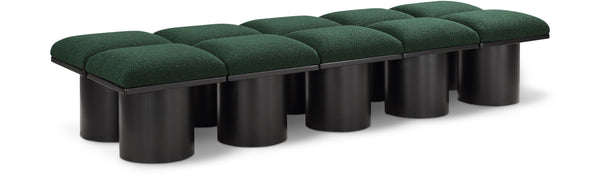 Pavilion Green Boucle Fabric Bench