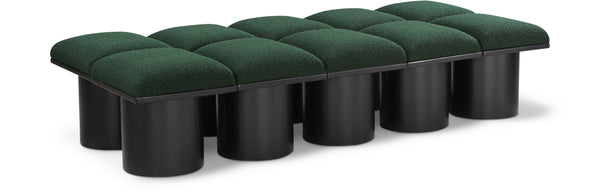 Pavilion Green Boucle Fabric Bench