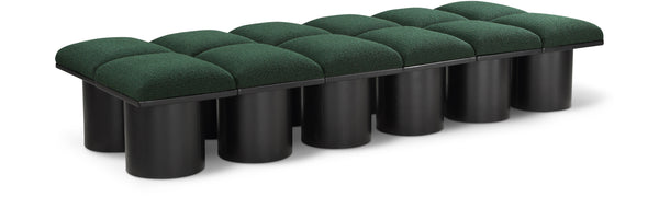 Pavilion Green Boucle Fabric Bench