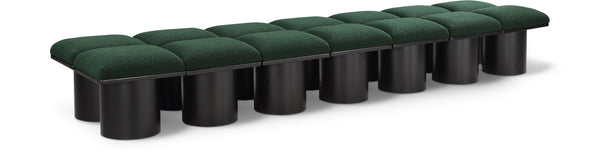 Pavilion Green Boucle Fabric Bench