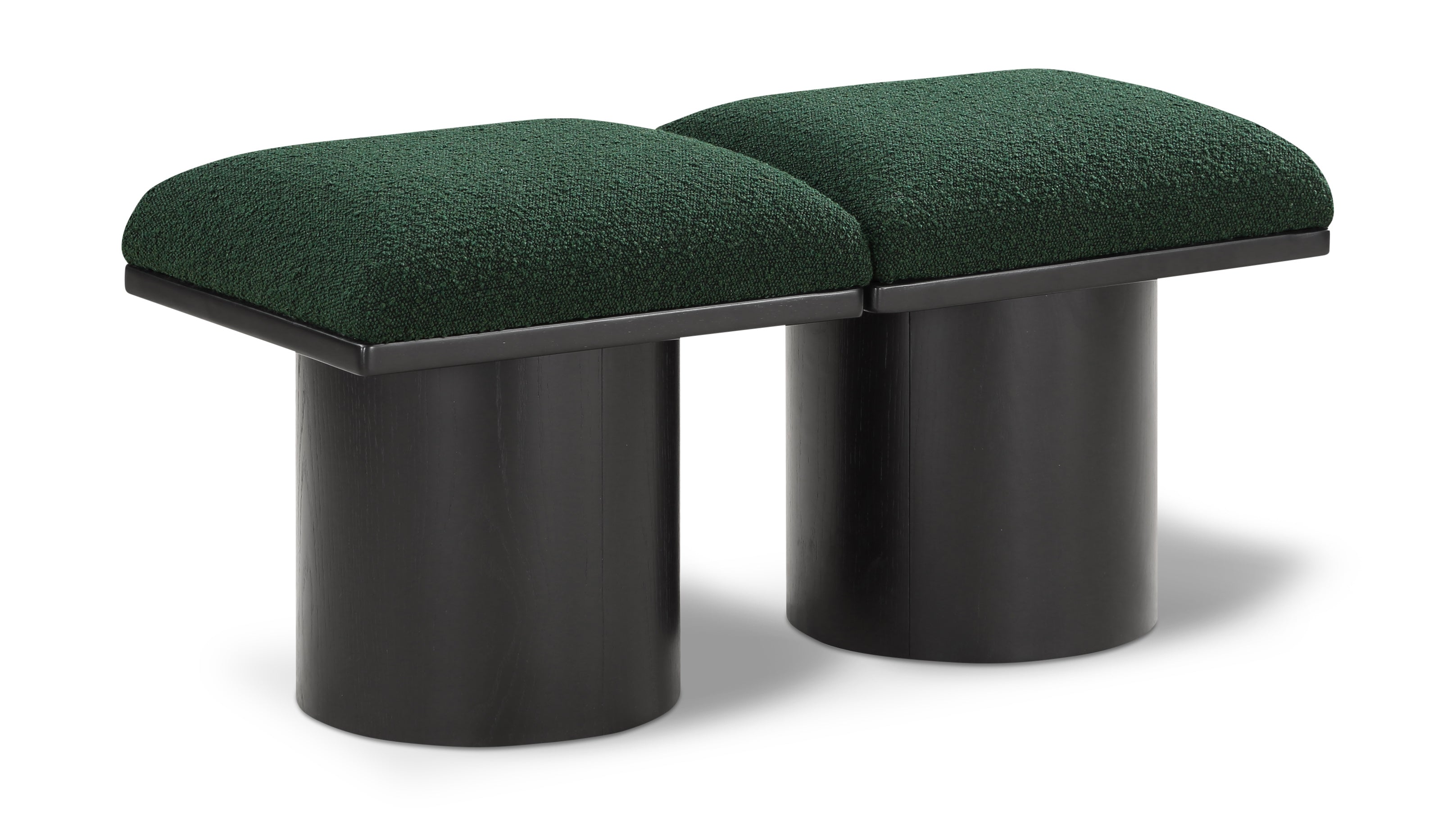 Pavilion Green Boucle Fabric Bench